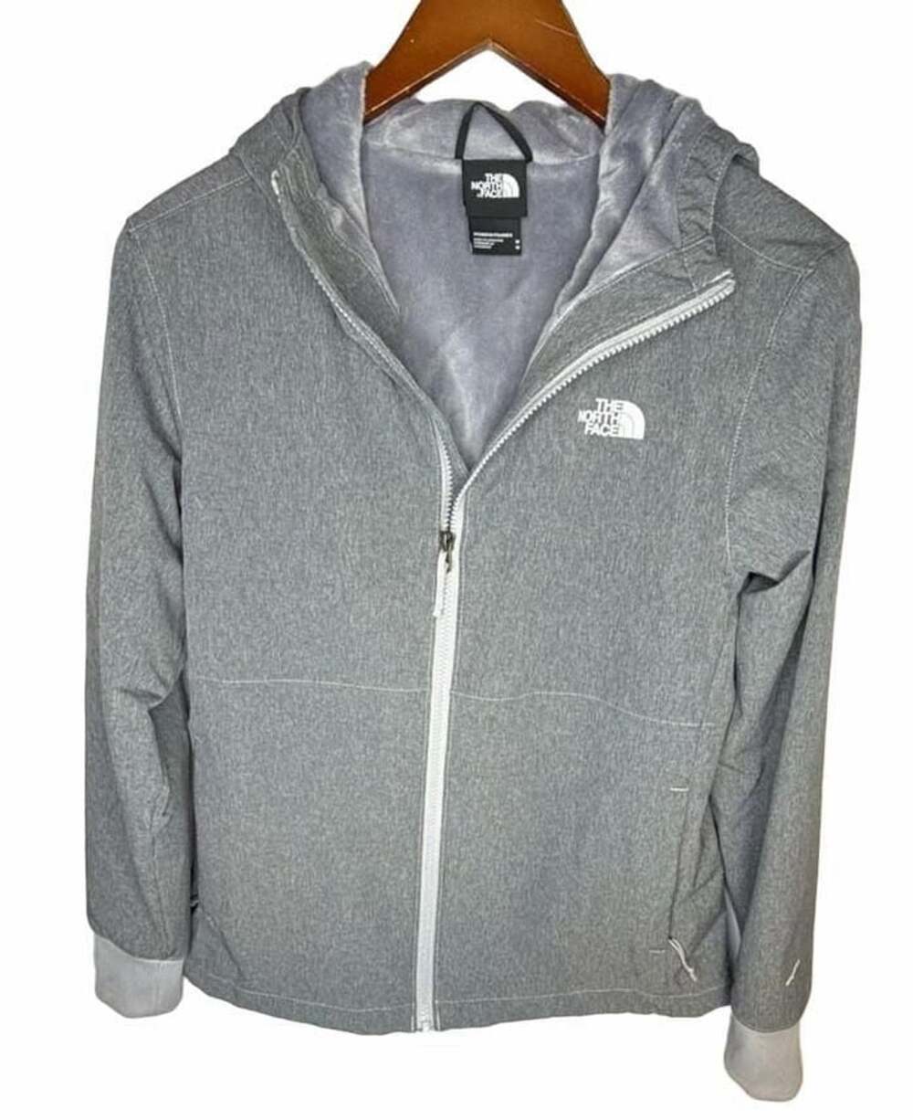 The North Face Shelbe Raschel Hoodie Size M Grey Fleece Lined Softshell